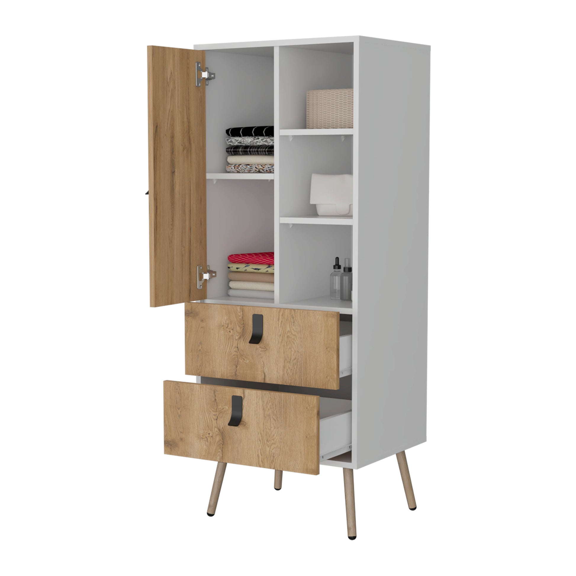 Multicolor Pine Dresser - 51.97" Tall Bedroom Storage