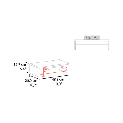 White Oak Monitor Stand - Adjustable Desk Riser