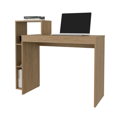 Light Oak Computer Desk with Storage - Office Table