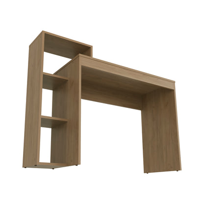 Light Oak Computer Desk with Storage - Office Table