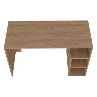 Light Oak Computer Desk with Storage - 29.8" Rectangular Office Table