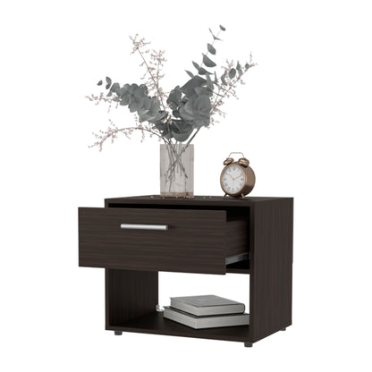 FM FURNITURE Round Rock Nightstand - Brown Particle Board