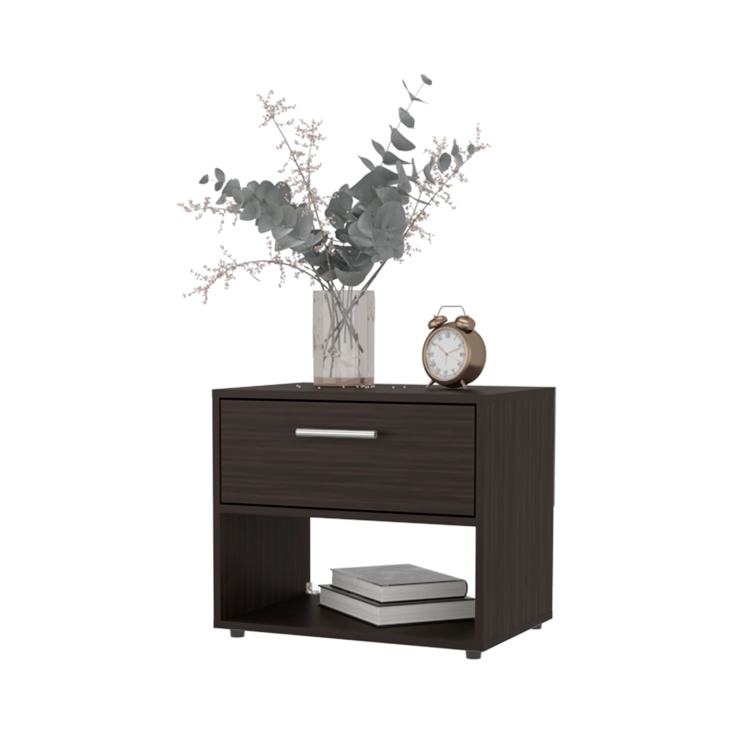 FM FURNITURE Round Rock Nightstand - Brown Particle Board