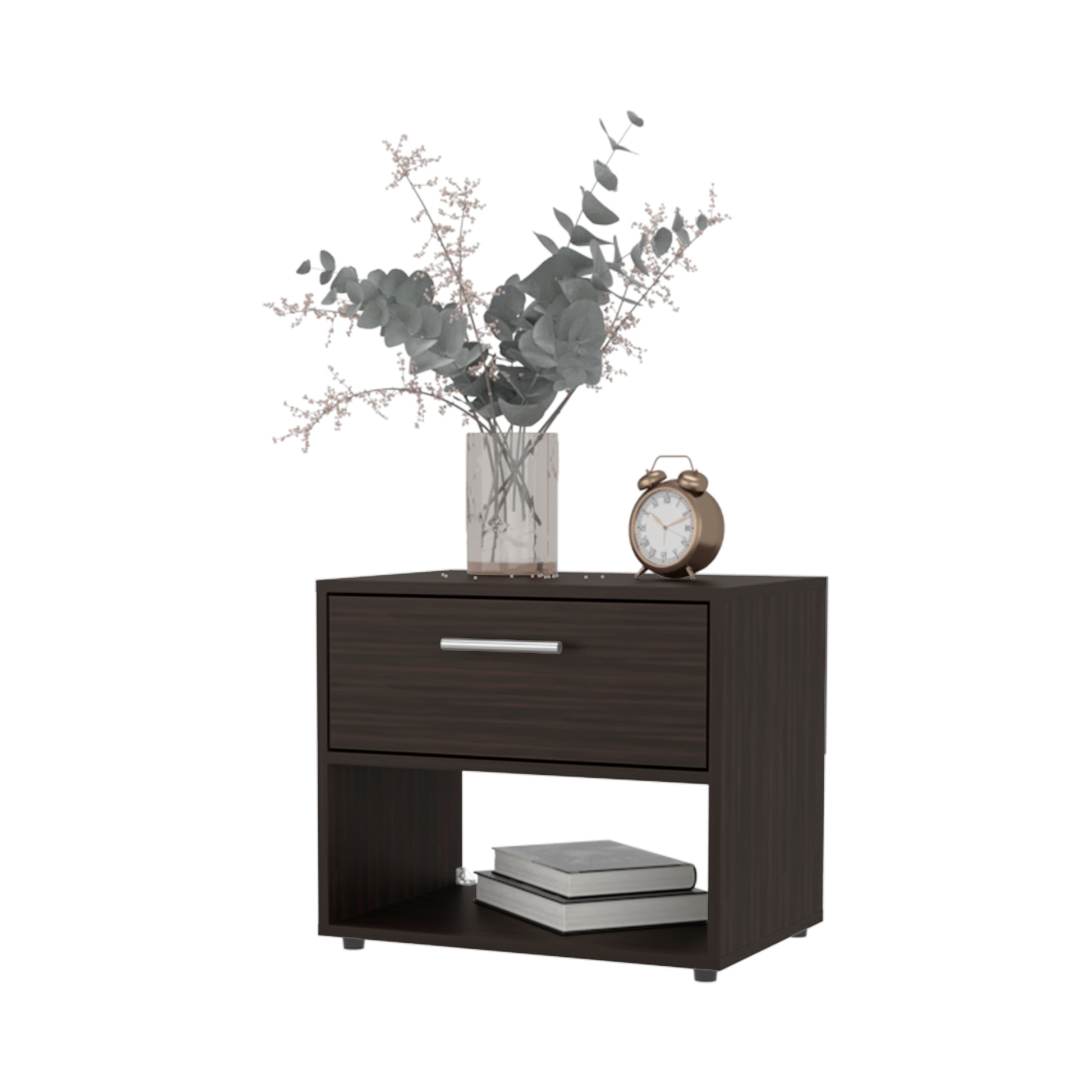 FM FURNITURE Round Rock Nightstand - Brown Particle Board