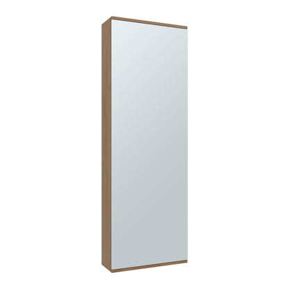 Light Oak Bedroom Shoe Storage Cabinet with Mirror