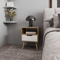 FM FURNITURE Prescott Valley Nightstand with Open Storage, Natural Oak and White