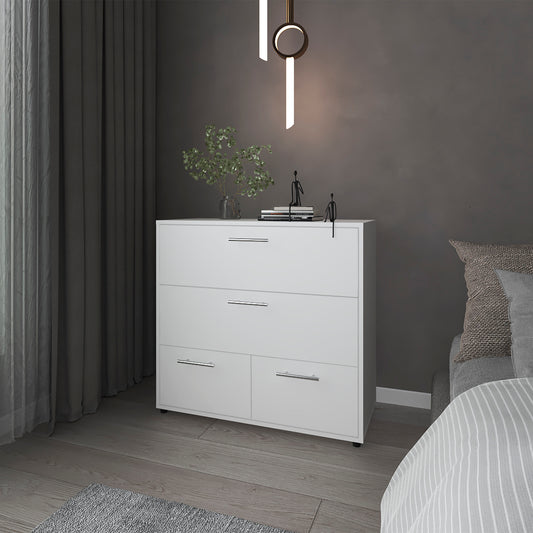 Oto Dresser with 4 Spacious Drawers, White