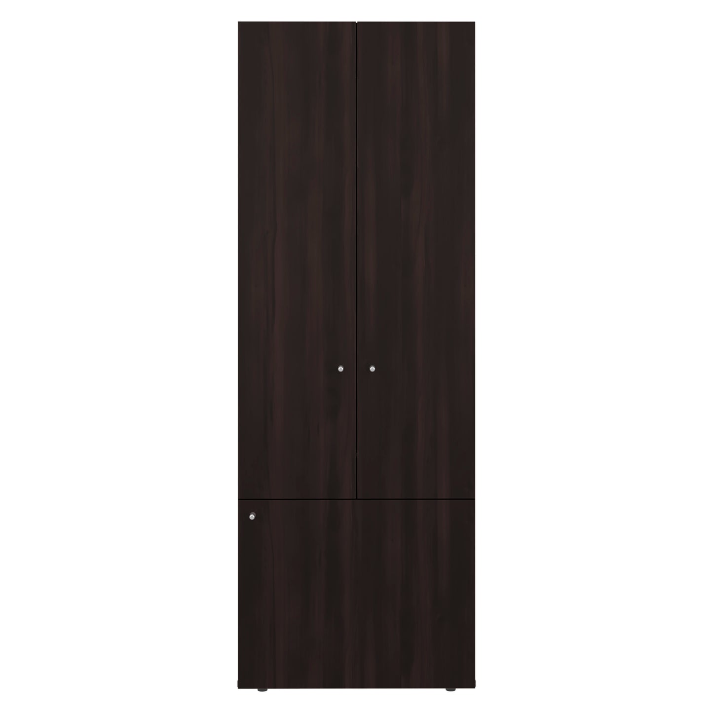 Tolleson Tall Wardrobe Cabinet - 3 Doors, Walnut
