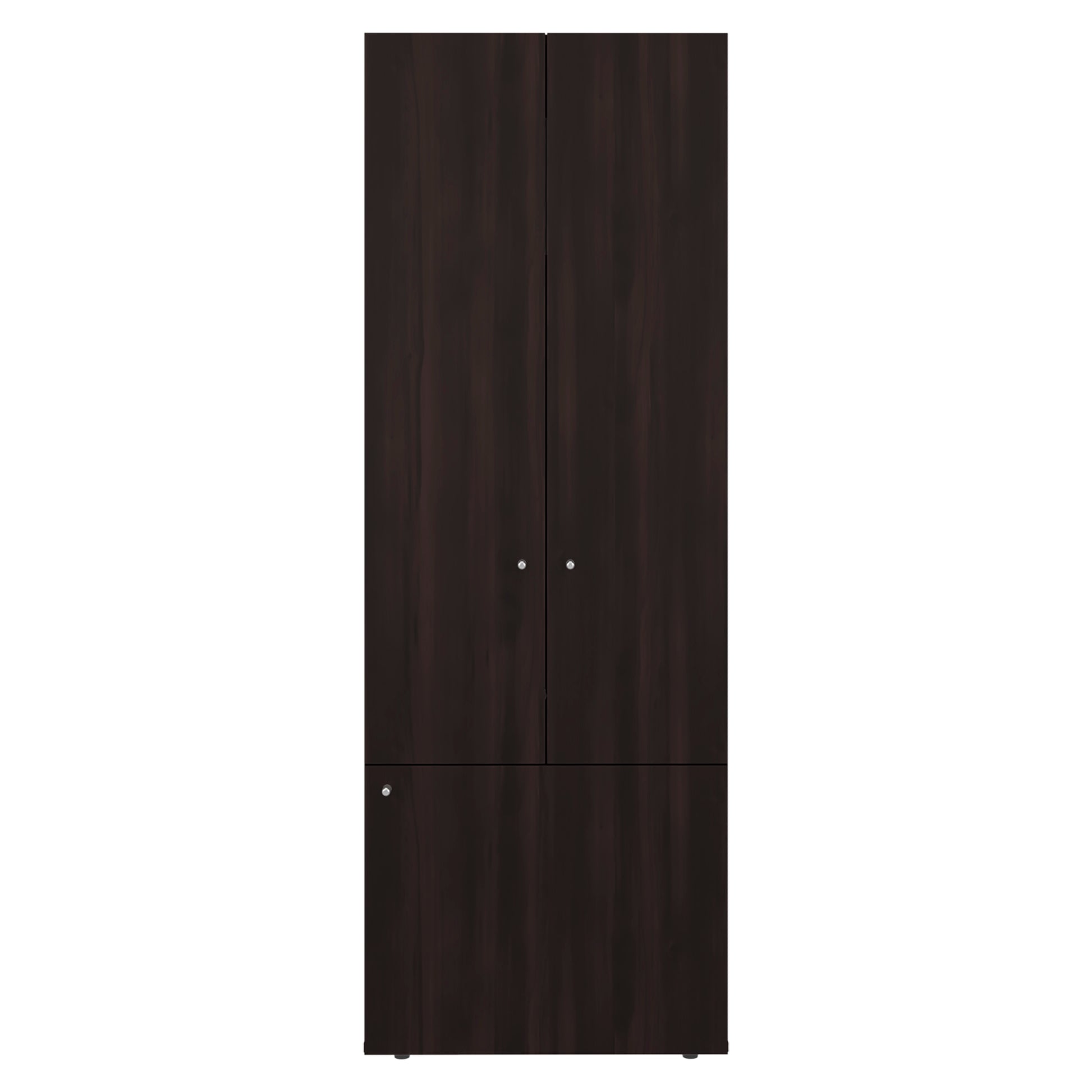 Tolleson Tall Wardrobe Cabinet - 3 Doors, Walnut