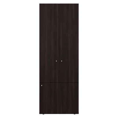 Tolleson Tall Wardrobe Cabinet - 3 Doors, Walnut