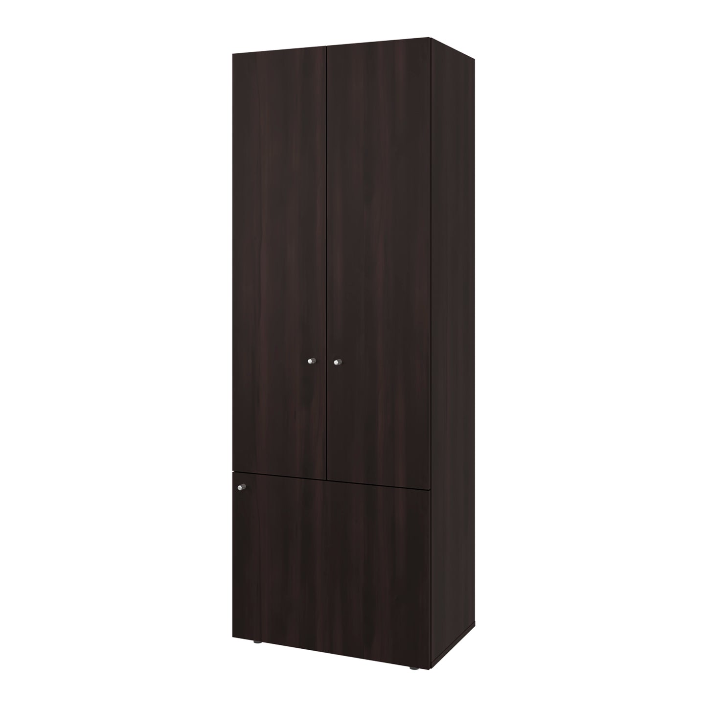 Tolleson Tall Wardrobe Cabinet - 3 Doors, Walnut