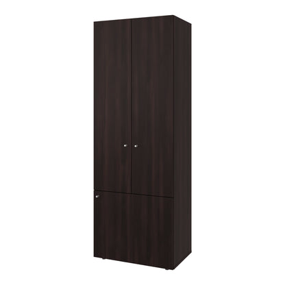 Tolleson Tall Wardrobe Cabinet - 3 Doors, Walnut