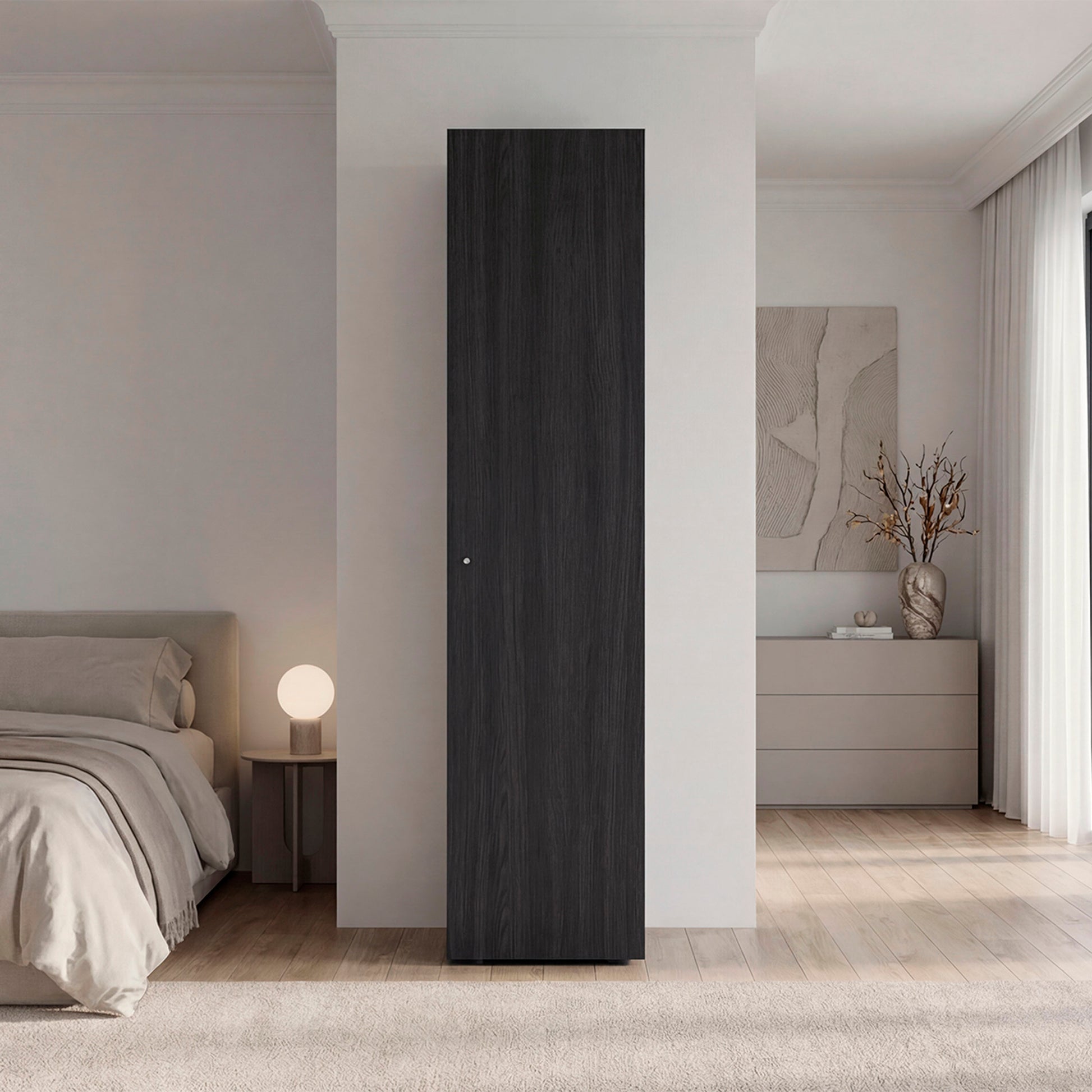 Wenge Modern Dresser - 67" Storage Cabinet for Bedroom