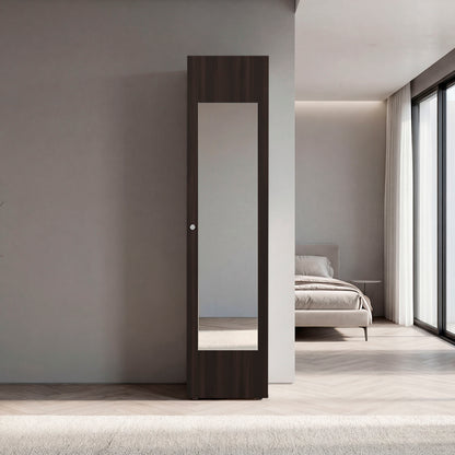 66.9" Walnut Dresser with Full-Length Mirror - Bedroom Storage