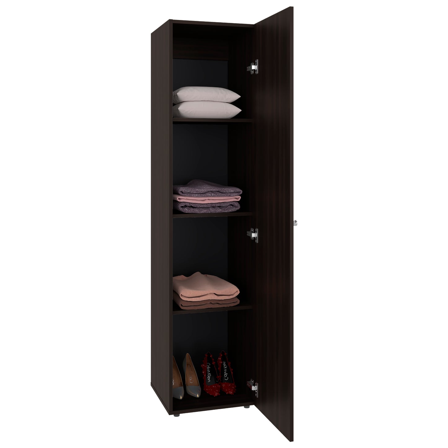 66.9" Walnut Dresser with Full-Length Mirror - Bedroom Storage