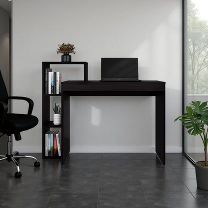 Wenge Computer Desk with Storage Shelves