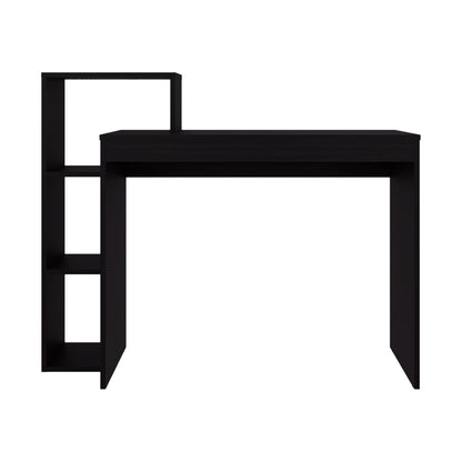 Wenge Computer Desk with Storage Shelves