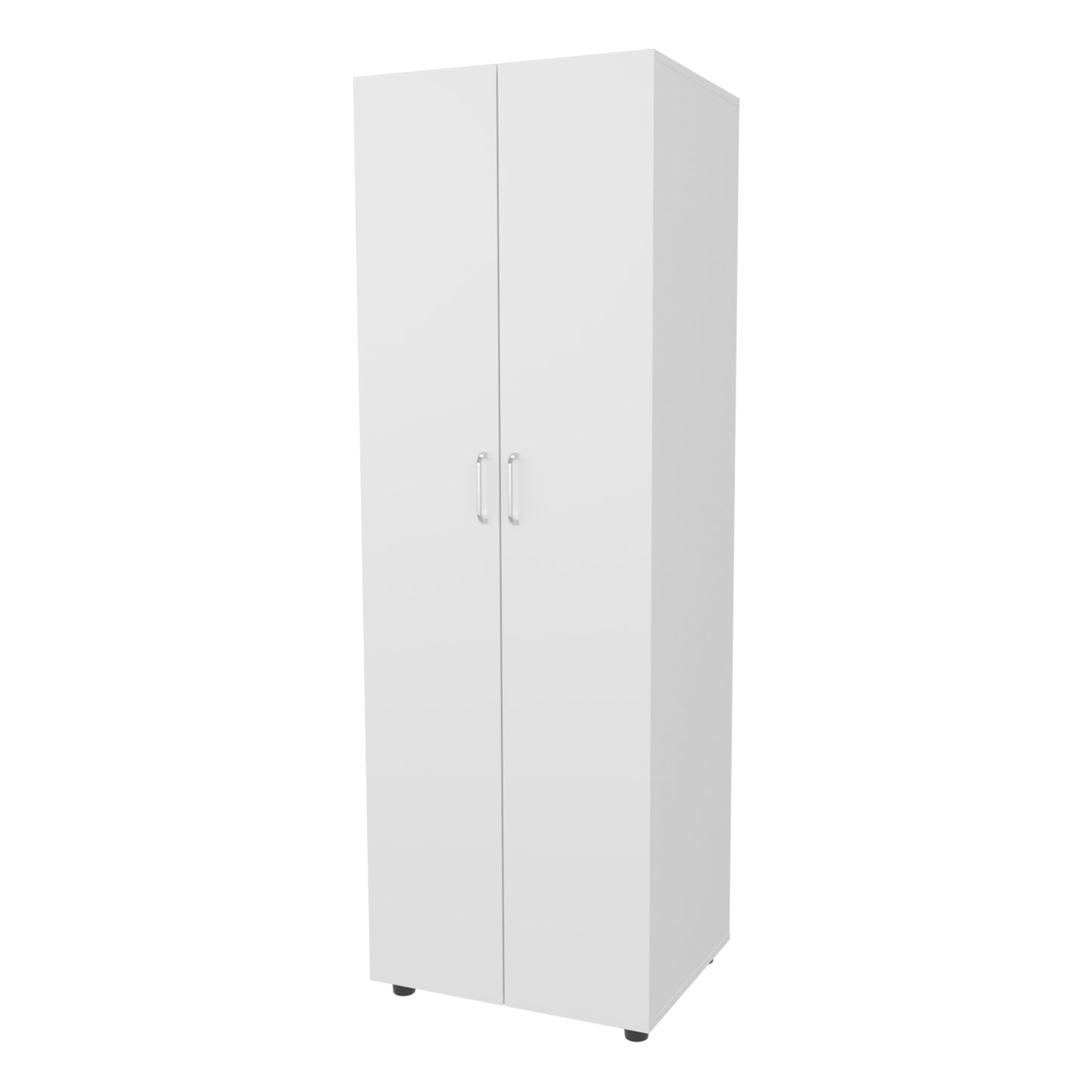 White Modern Dresser with Hanging Rod - 70.9" Tall for Bedroom