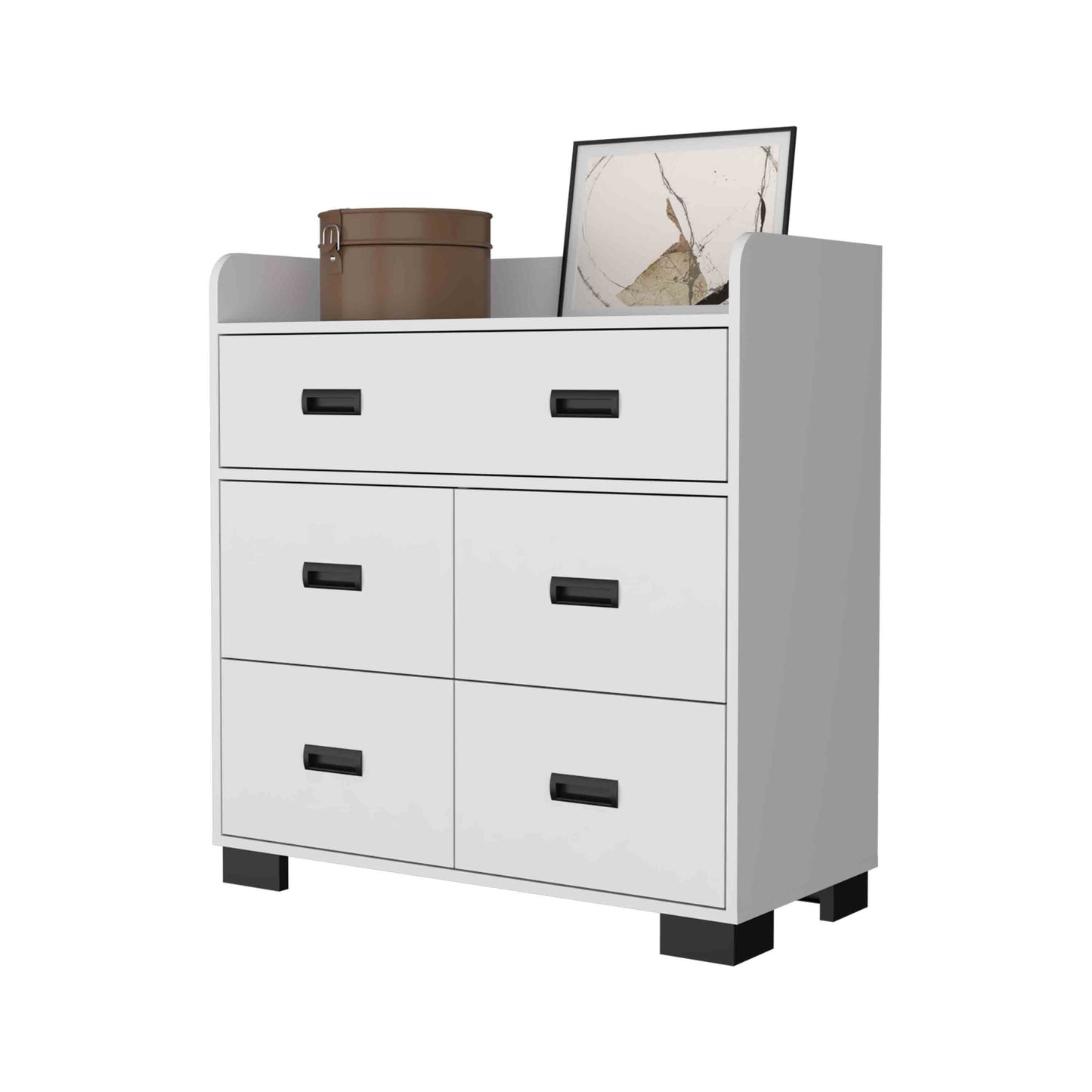 White 33.46" Wide Dresser - Double Drawer