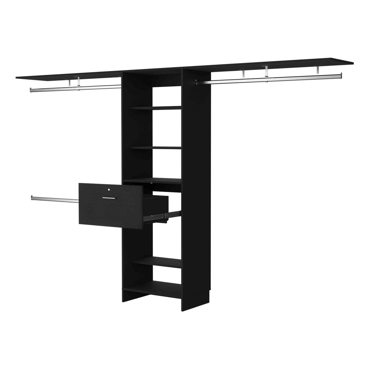 Black Modern Bedroom Dresser - 118" Wide