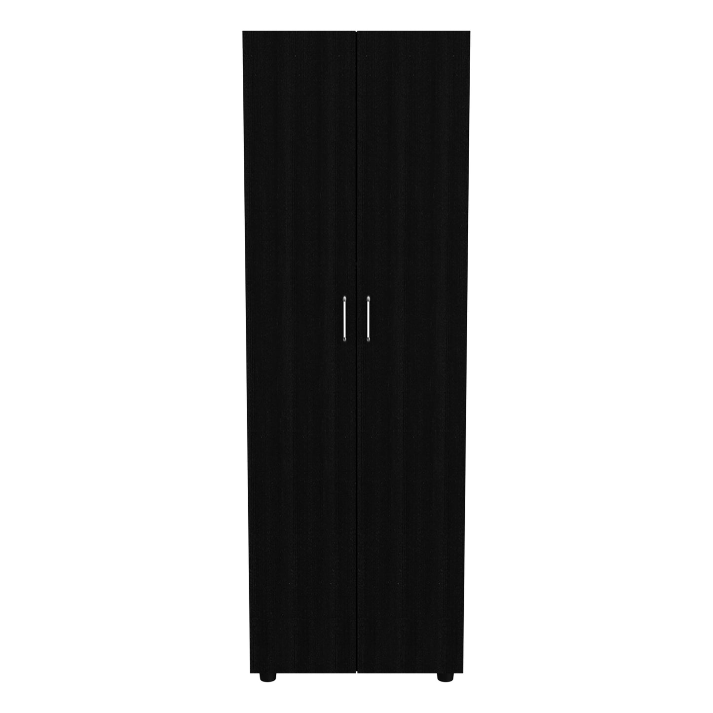 Black Glasgow Armoire - 1 Cabinet, 2 Shelves