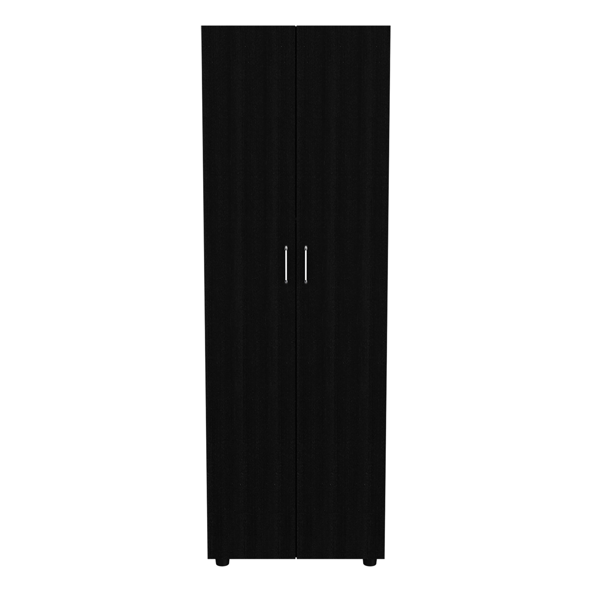 Black Glasgow Armoire - 1 Cabinet, 2 Shelves
