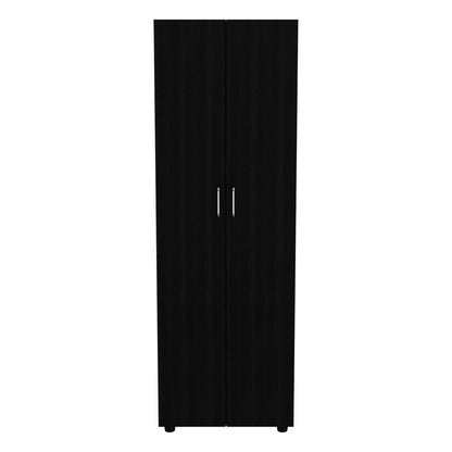 Black Glasgow Armoire - 1 Cabinet, 2 Shelves