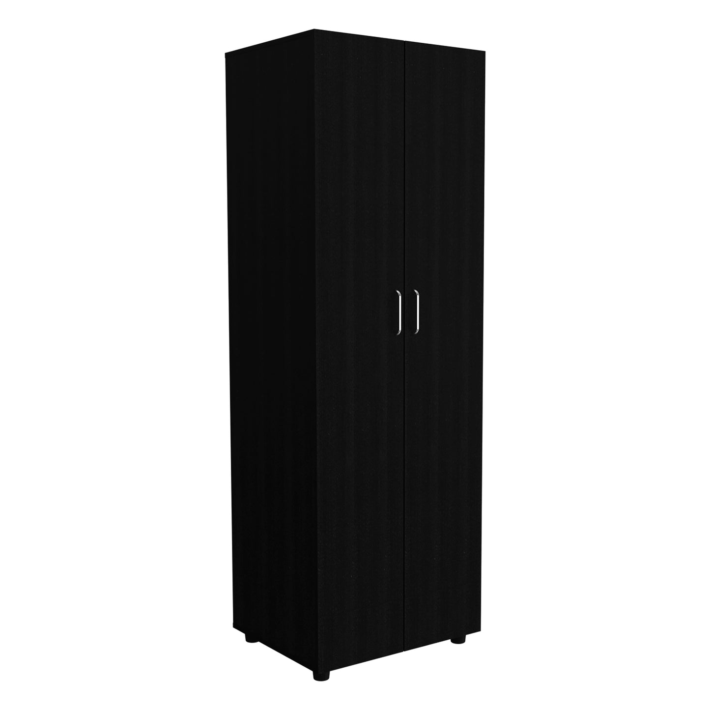 Black Glasgow Armoire - 1 Cabinet, 2 Shelves