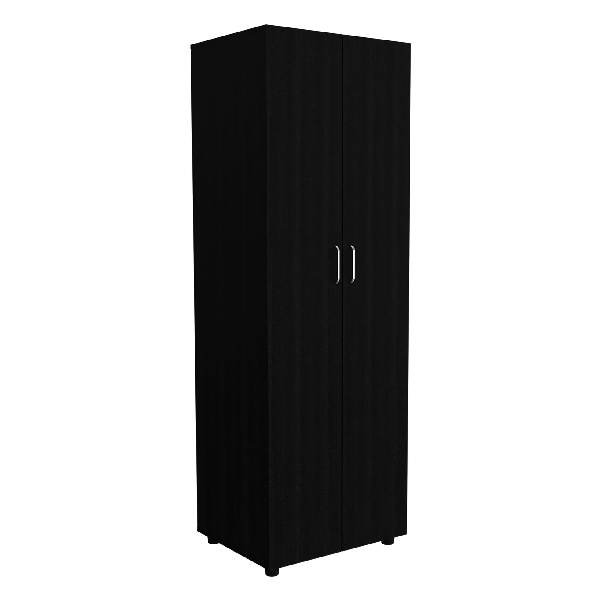 Black Glasgow Armoire - 1 Cabinet, 2 Shelves