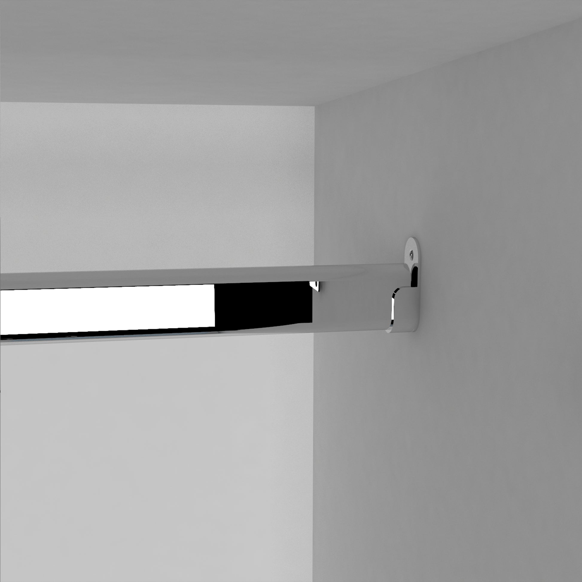 Modern Black Particle Board Double Door Wardrobe with Hanging Rod Storage for Bedroom