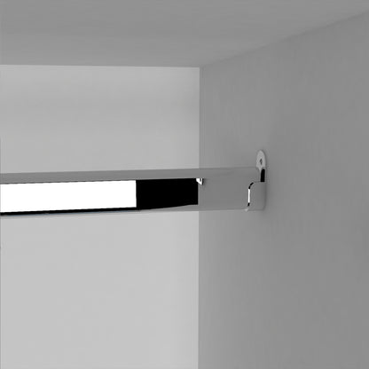 Modern Black Particle Board Double Door Wardrobe with Hanging Rod Storage for Bedroom
