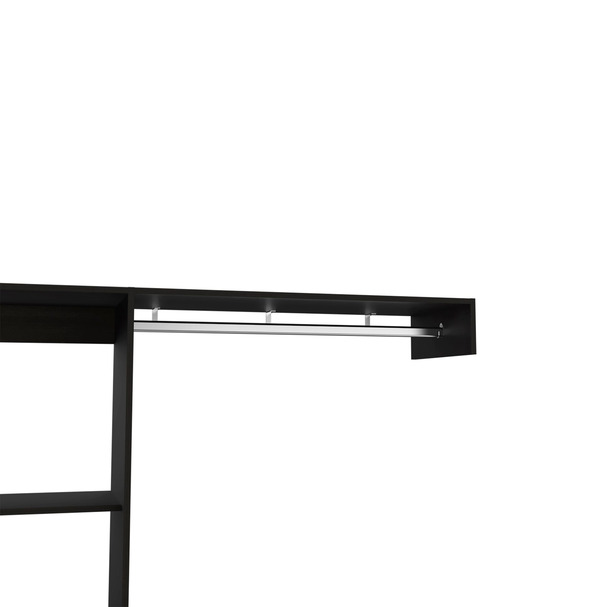 Black Bedroom Dresser 59" Wide Storage Cabinet