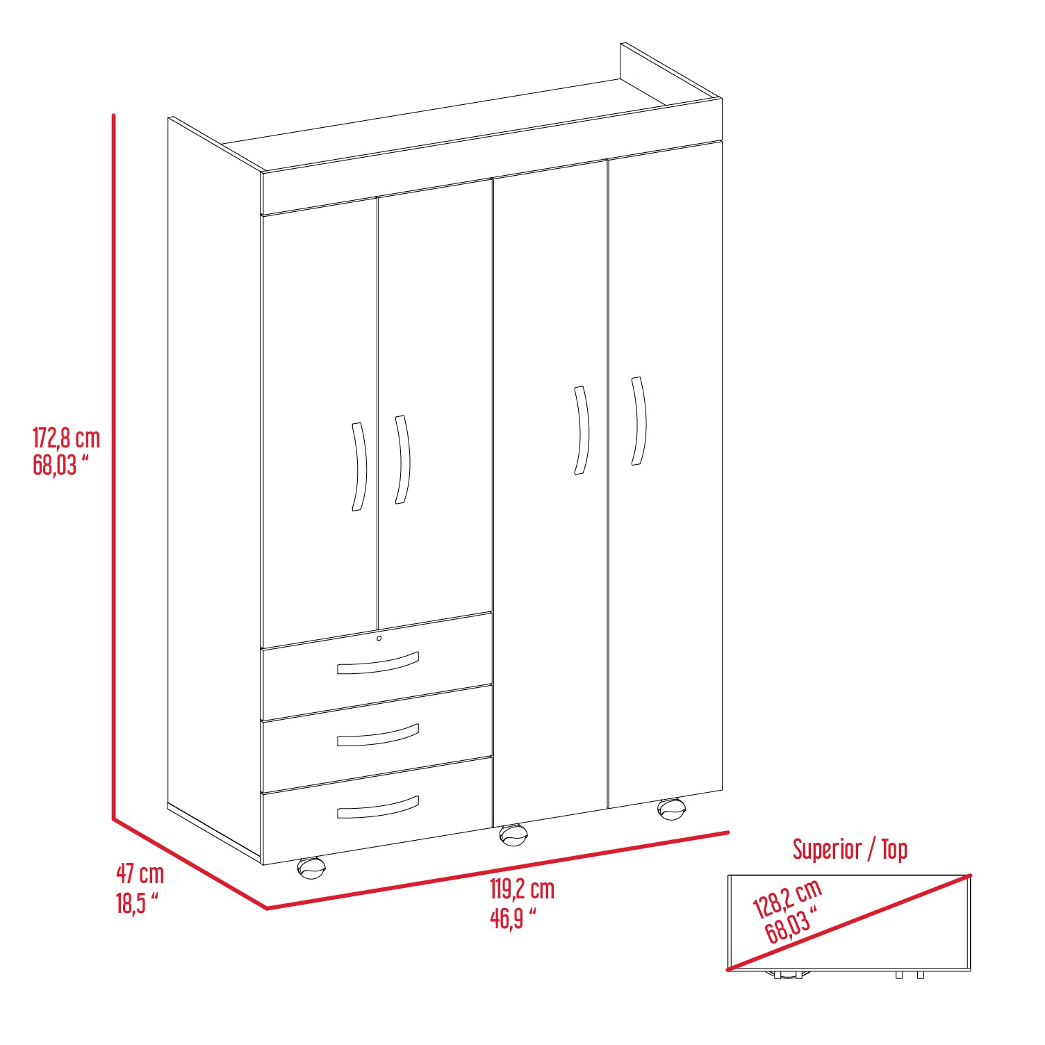 Modern Black Particle Board Dresser with 3 Drawers for Bedroom Storage