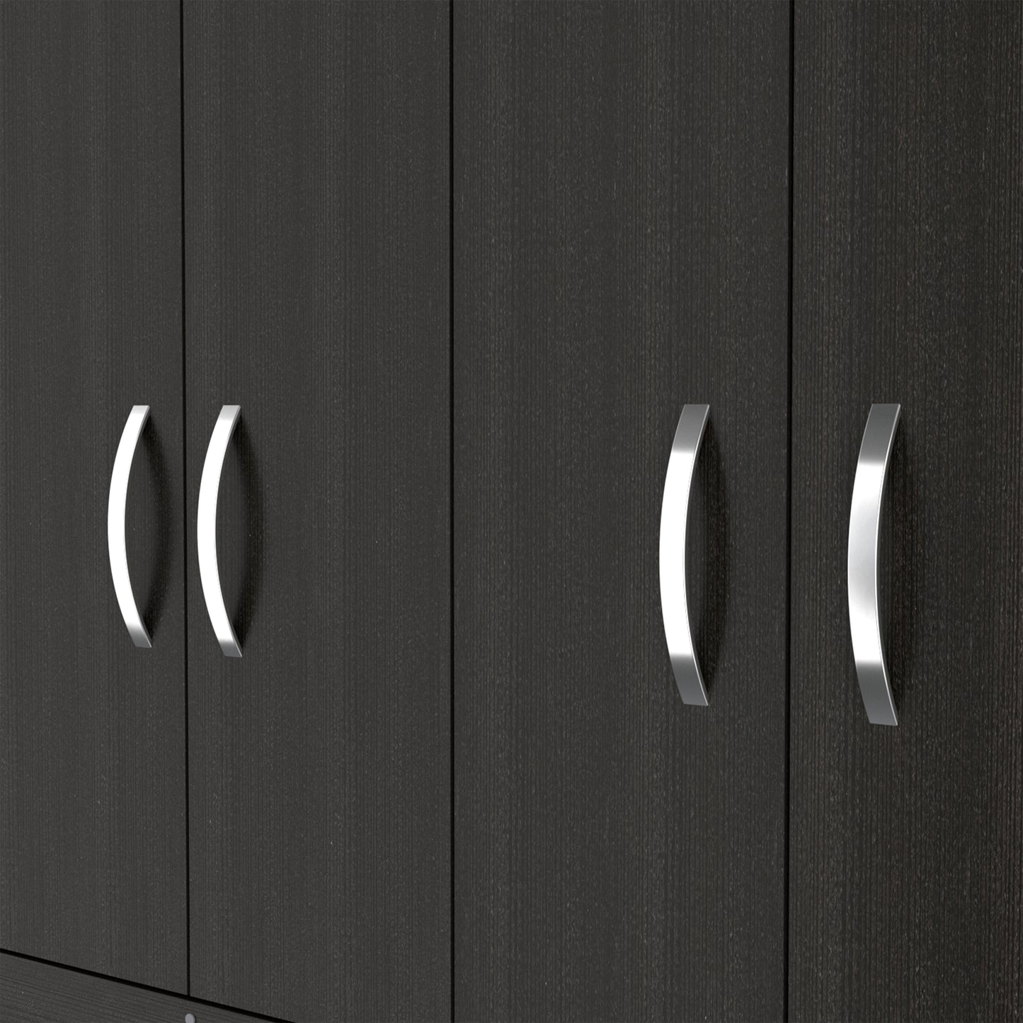 Modern Black Particle Board Dresser with 3 Drawers for Bedroom Storage