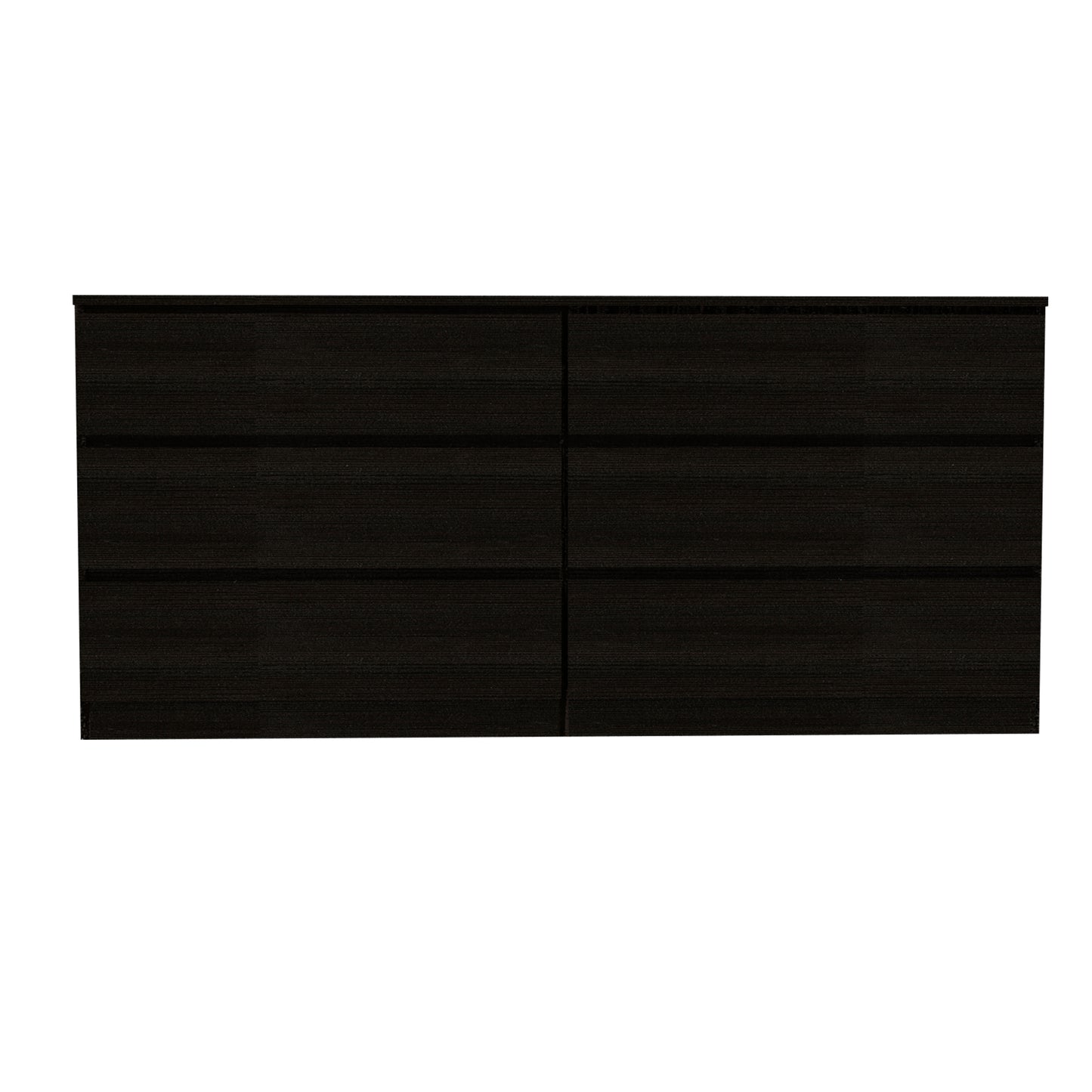 Black Six Drawer Dresser - Modern Bedroom Storage
