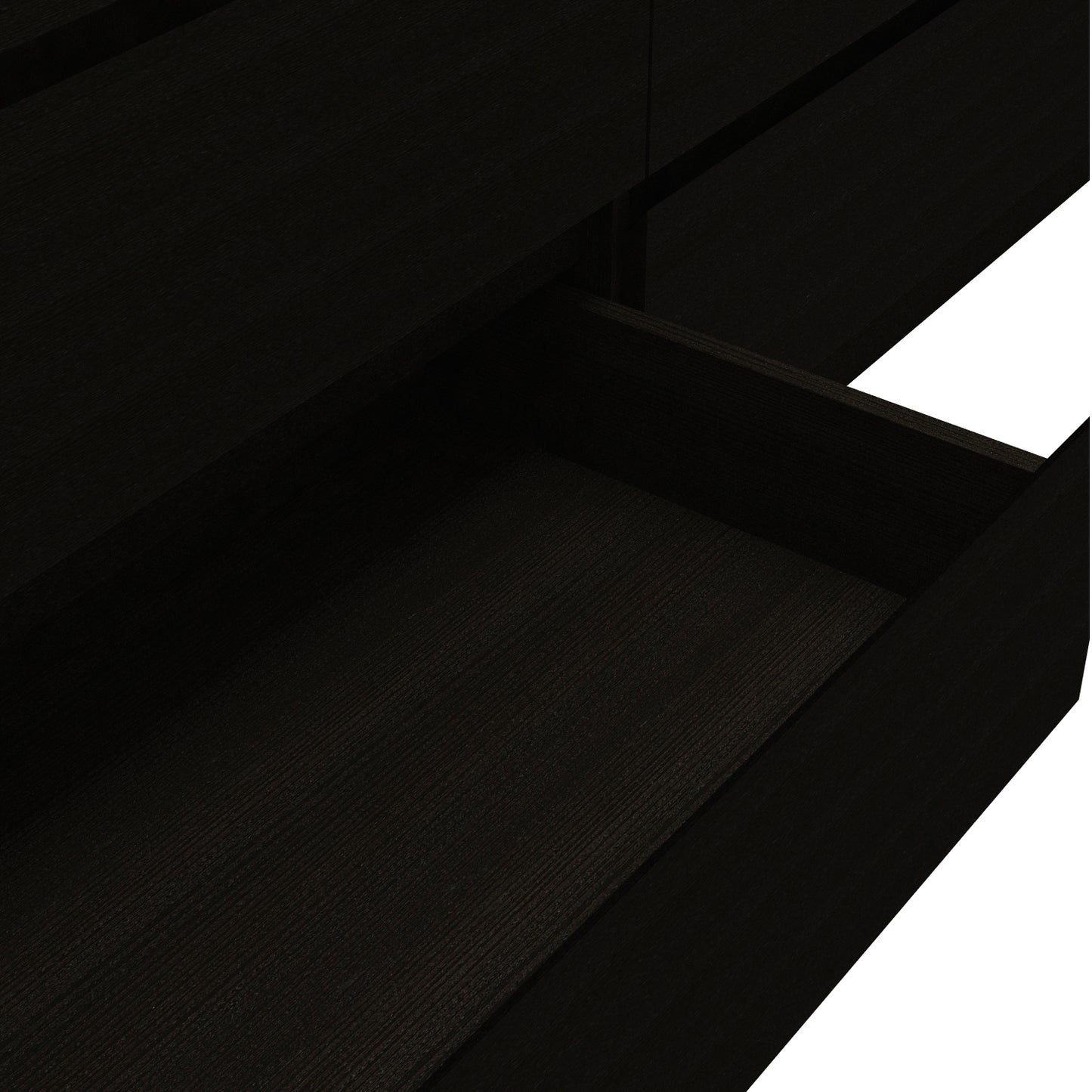 Black Six Drawer Dresser - Modern Bedroom Storage