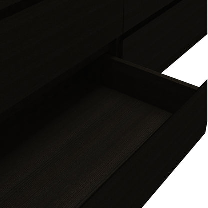 Black Six Drawer Dresser - Modern Bedroom Storage