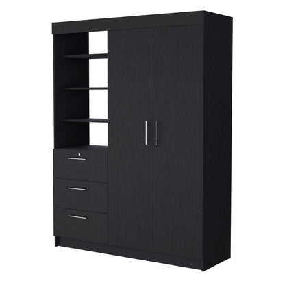 Tempe 3 Drawer Armoire Black Modern Dresser