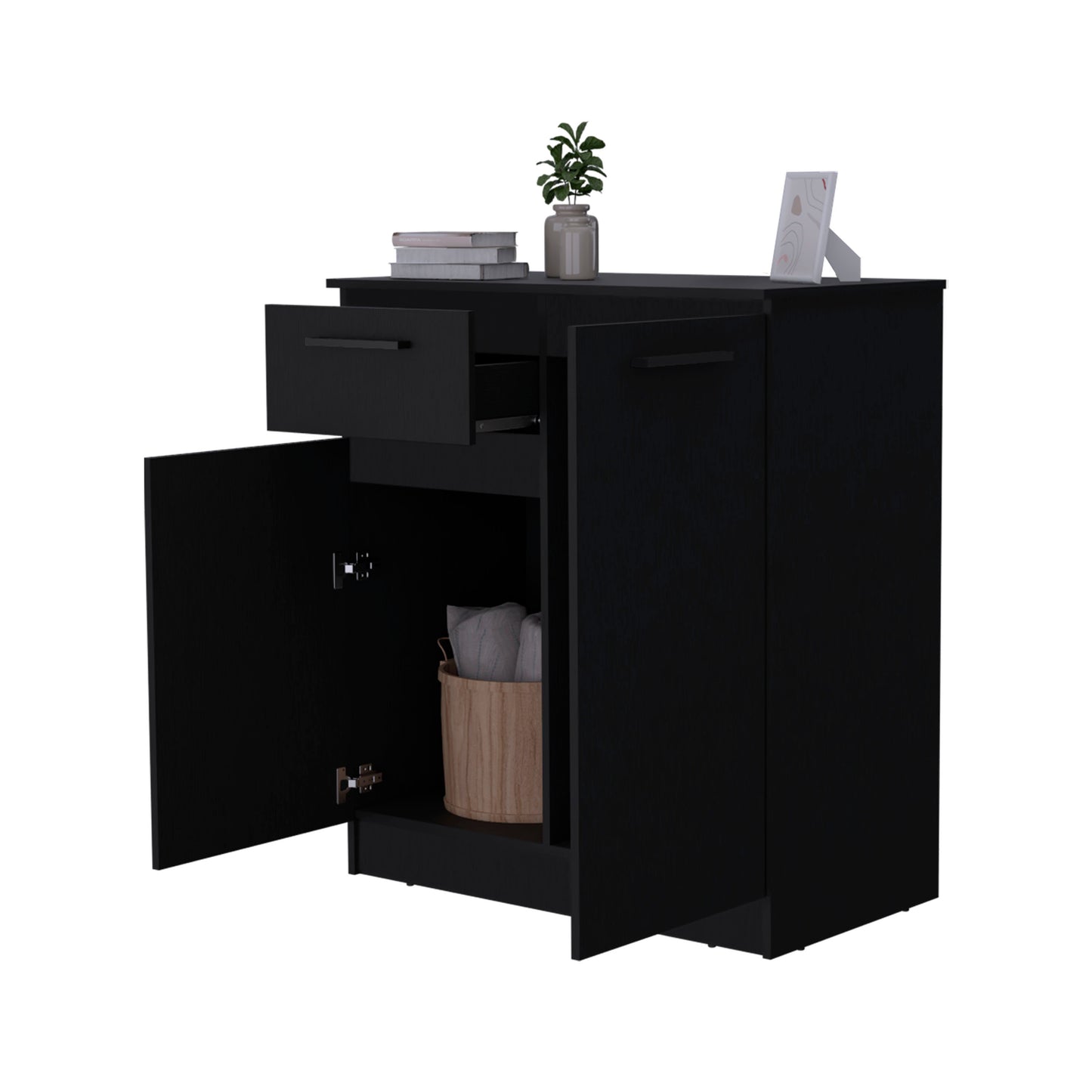 Black Clarion Dresser - 1 Drawer & 2 Doors