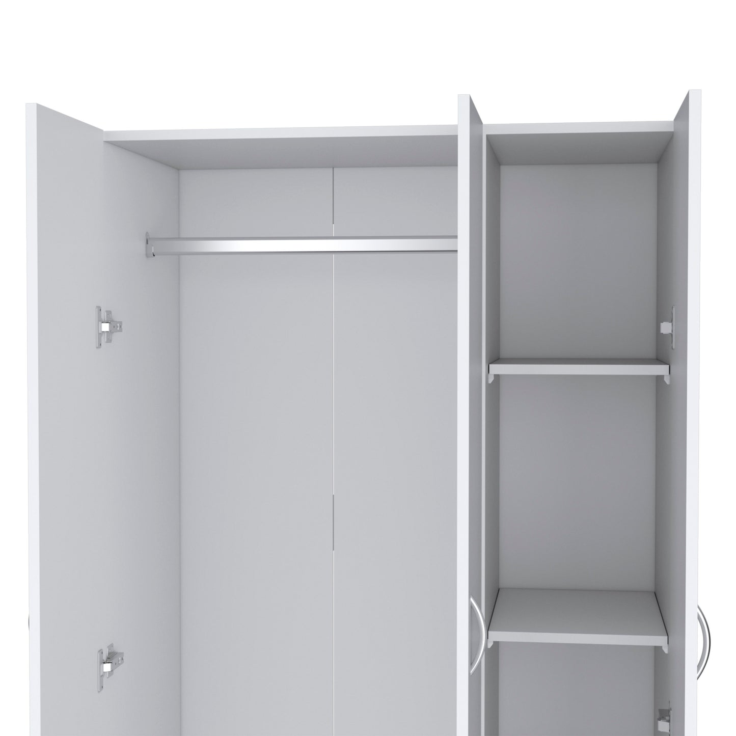 White Bedroom Dresser with 2 Drawers & Shelves