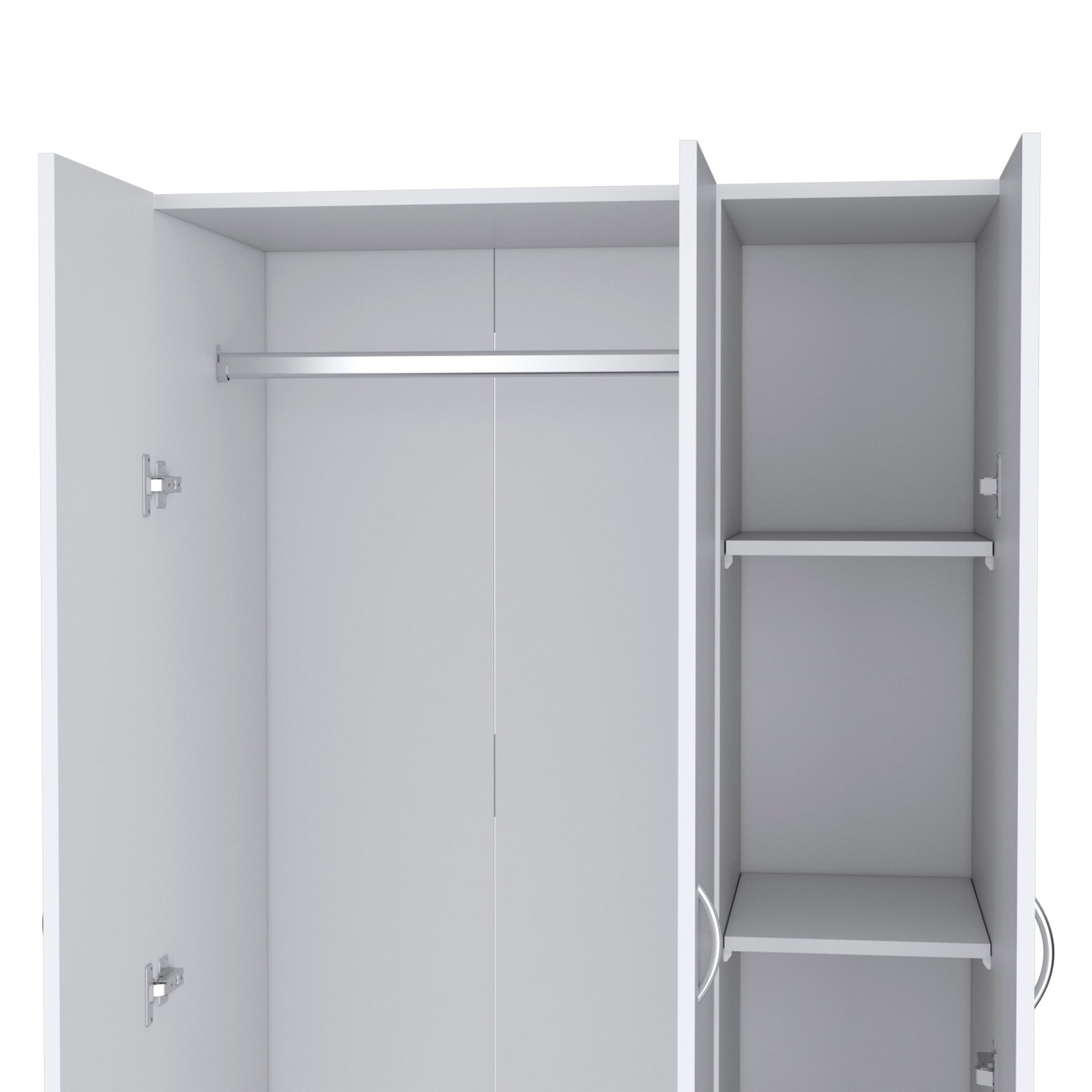 White Bedroom Dresser with 2 Drawers & Shelves