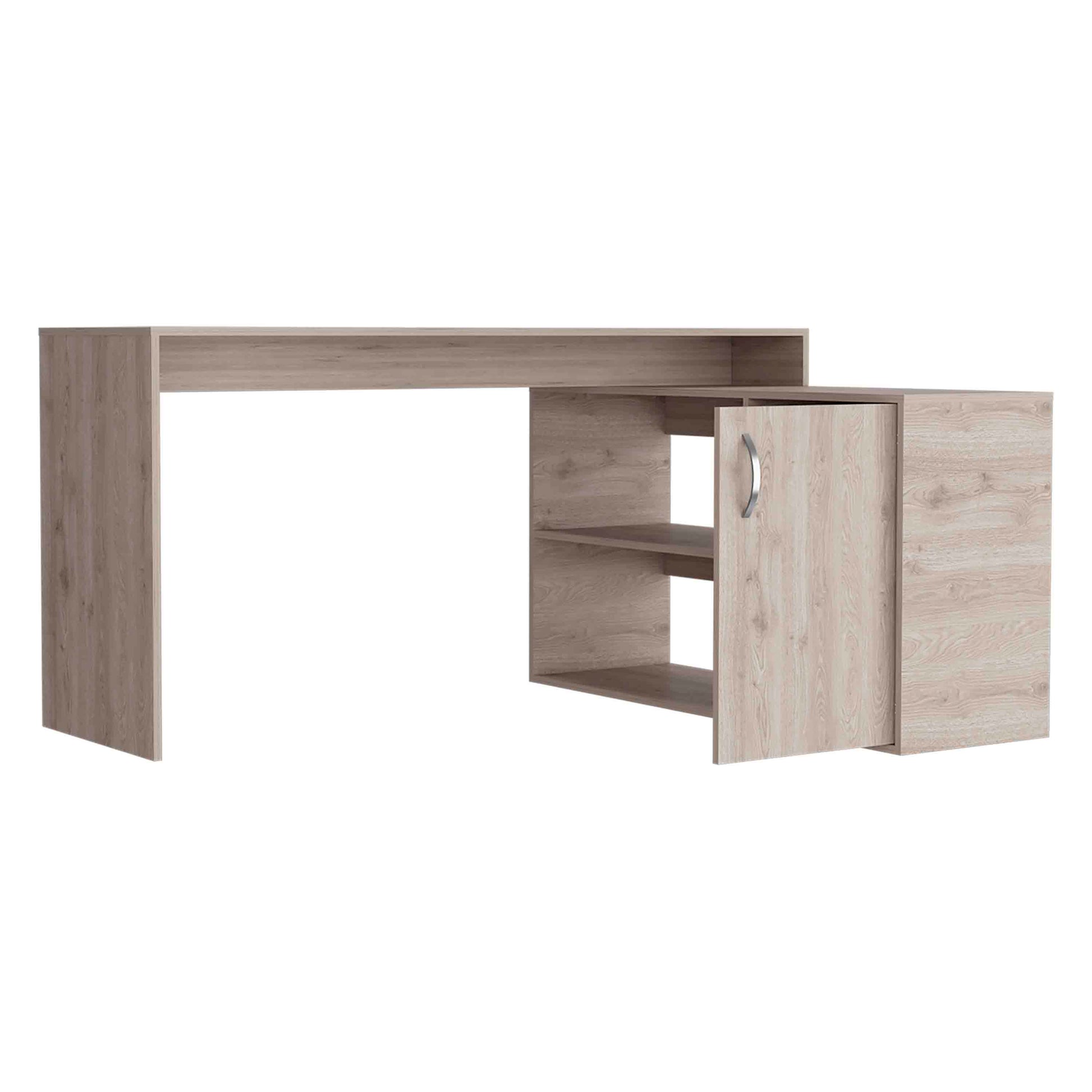 Modern L-Shaped Computer Desk with Storage for Office Work