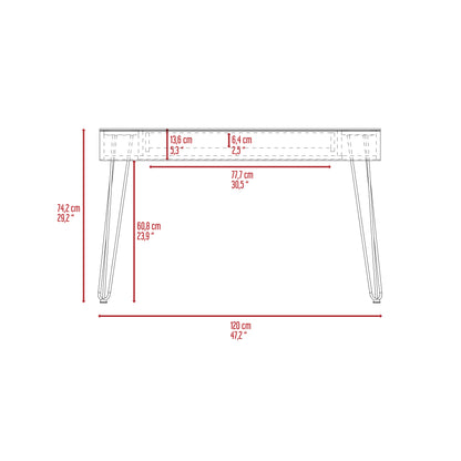 Modern Industrial Brown Computer Desk with Glass Top for Office Work for Home Office