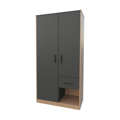 70.9" Multicolor Particle Board Bedroom Wardrobe