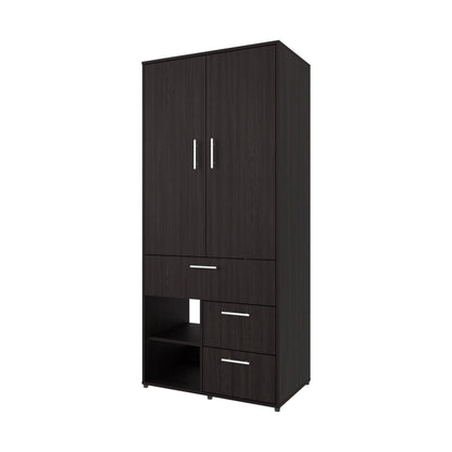Wenge Bedroom Dresser 70.8" Two-Door Wardrobe
