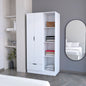 Redmond Armoire with Single Drawer, 4 Storage Shelves and Hanging Rod