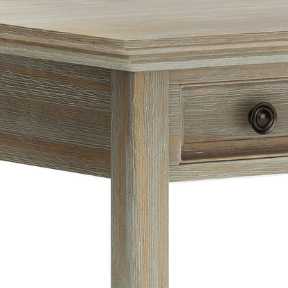 Solid Wood Desk with Keyboard Tray and Storage for Home Office