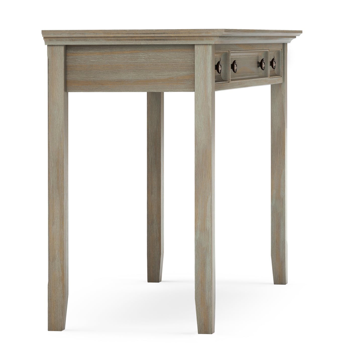 Solid Wood Desk with Keyboard Tray and Storage for Home Office