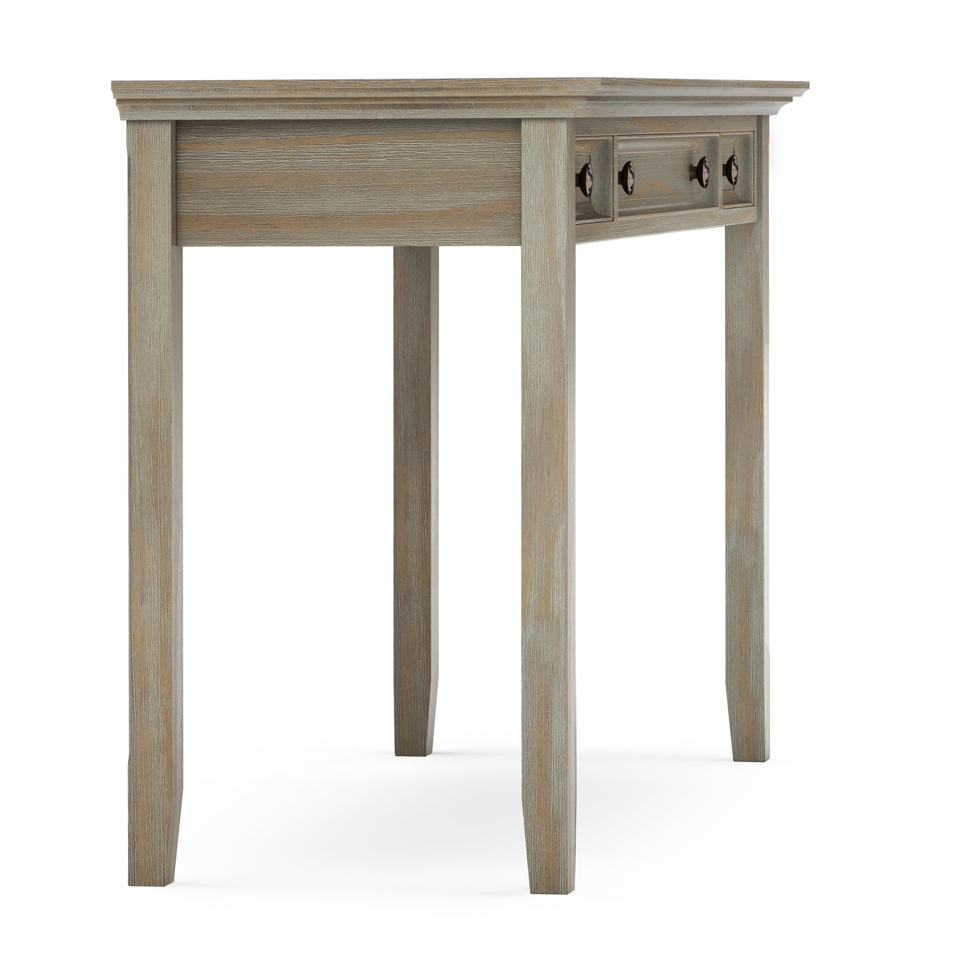 Solid Wood Desk with Keyboard Tray and Storage for Home Office