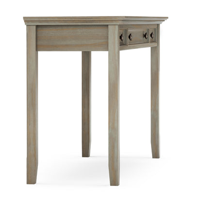 Solid Wood Desk with Keyboard Tray and Storage for Home Office